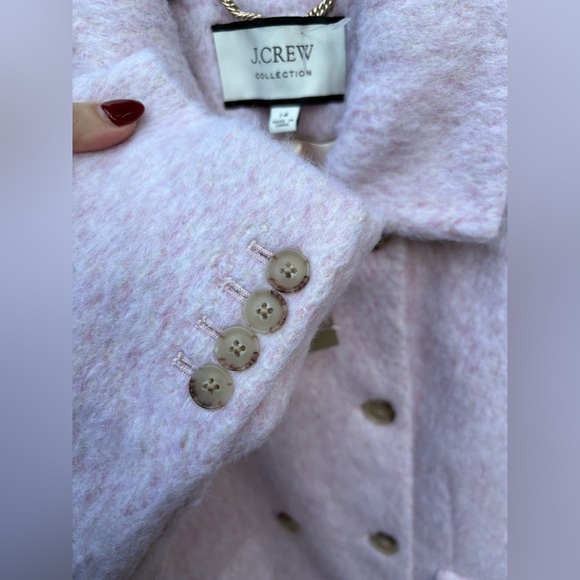 J. Crew Collection peacoat in Italian brushed blend in Soft Pink New with Tags! - Picture 10 of 12